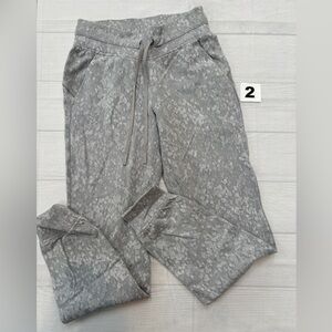 lululemon athletica Gray Patterned Track Joggers